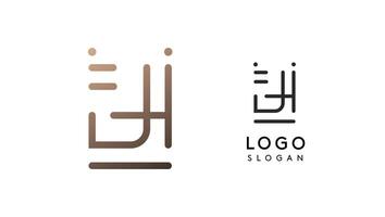 Stylized letter J, tech-inspired typography logo, unique extraterrestrial civilization symbol ancient inscriptions for creative branding, tech logo. Nordic runes monogram, abstract linear logotype vector