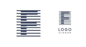 Abstract letter F logo with horizontal lines, logotype with striped effect for creative corporate branding, business identity, modern minimalist design. illustration. vector