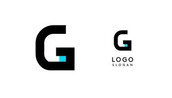 Bauhaus flat unique Letter G, color logo for business, tech apps, architectural brands. Minimal modular geometric design, simple modern branding. logotype vector
