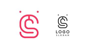 Stylized letter S, tech-inspired typography logo, unique extraterrestrial civilization symbol ancient inscriptions for creative branding, tech logo. Nordic runes monogram, abstract linear logotype vector