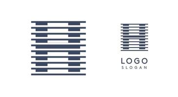 Abstract letter H logo with horizontal lines, logotype with striped effect for creative corporate branding, business identity, modern minimalist design. illustration. vector