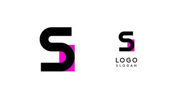 Bauhaus flat unique Letter S, color logo for business, tech apps, architectural brands. Minimal modular geometric design, simple modern branding. logotype vector