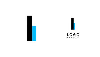 Bauhaus flat unique Letter I, color logo for business, tech apps, architectural brands. Minimal modular geometric design, simple modern branding. logotype vector