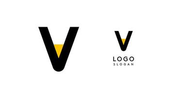 Bauhaus flat unique Letter V, color logo for business, tech apps, architectural brands. Minimal modular geometric design, simple modern branding. logotype vector