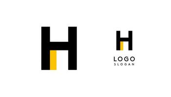 Bauhaus flat unique Letter H, color logo for business, tech apps, architectural brands. Minimal modular geometric design, simple modern branding. logotype vector