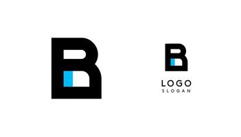 Bauhaus flat unique Letter B, color logo for business, tech apps, architectural brands. Minimal modular geometric design, simple modern branding. logotype vector