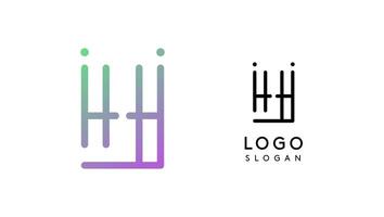 Stylized letter H, tech-inspired typography logo, unique extraterrestrial civilization symbol ancient inscriptions for creative branding, tech logo. Nordic runes monogram, abstract linear logotype vector