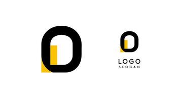 Bauhaus flat unique Letter O, color logo for business, tech apps, architectural brands. Minimal modular geometric design, simple modern branding. logotype vector
