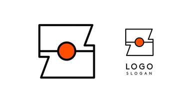 Abstract Z letter logo with blue dots. Minimalist linear design, bold and clean letter monogram for corporate branding, tech startups, security businesses, and game apps. illustration. vector