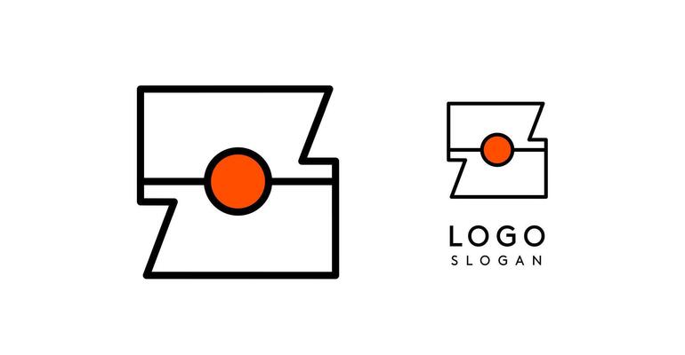Abstract Z letter logo with blue dots. Minimalist linear design, bold and clean letter monogram for corporate branding, tech startups, security businesses, and game apps. illustration.