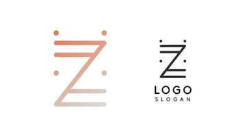 Stylized letter Z, tech-inspired typography logo, unique extraterrestrial civilization symbol ancient inscriptions for creative branding, tech logo. Nordic runes monogram, abstract linear logotype vector