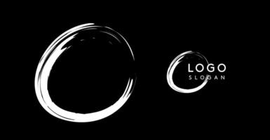Brushstroke handdrawn letter O. Creative modern logo design, grunge imprint stylish initial logotype for corporate branding, business identity, and professional logos. illustration vector