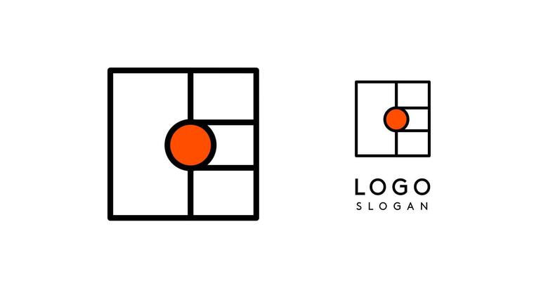 Abstract E letter logo with blue dots. Minimalist linear design, bold and clean letter monogram for corporate branding, tech startups, innovative businesses, and game apps. illustration.