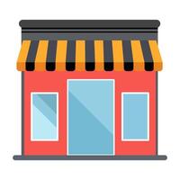 Store icon flat design on white background. vector