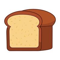 Slice of bread icon on white background. vector