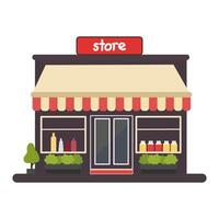 Store icon flat design on white background. vector