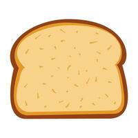 Slice of bread icon on white background. vector