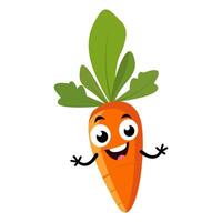 kawaii Carrots icon on white background. vector