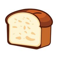 Slice of bread icon on white background. vector