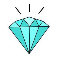 Diamonds icon isolate on white background. vector