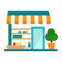Store icon flat design on white background. vector