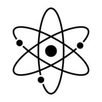 Atom molecule icon on white background. vector