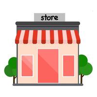 Store icon flat design on white background. vector