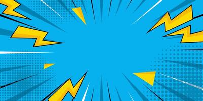 Halftone Pop Art Style Starburst Pattern Cartoon Background Vintage tone light effect. illustration wow gradient design banner vector