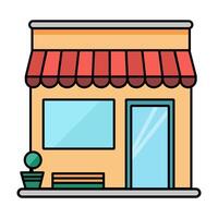 Store icon flat design on white background. vector