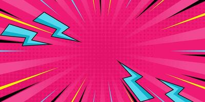Halftone Pop Art Style Starburst Pattern Cartoon Background Vintage tone light effect. illustration wow gradient design banner vector