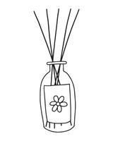 Aroma diffuser sticks sketch vector