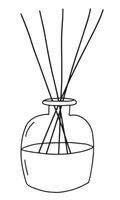 Aroma diffuser sticks sketch vector