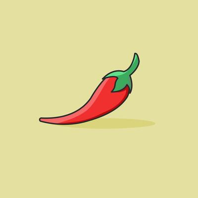 Chili flat Illustrations