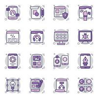 Set of Design and Art Flat Icons vector