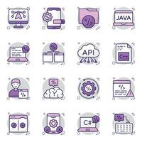 Set of Graphic Designing Flat Icons vector