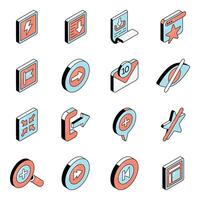 Set of User Interface Flat Icons vector