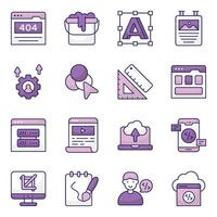 Set of Web Flat Icons vector