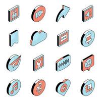 Set of Ui and Ux Flat Icons vector