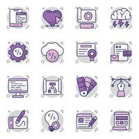 Set of Design Tools Flat Icons vector