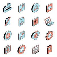 Set of User Experience Flat Icons vector
