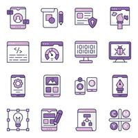 Set of Design and Art Flat Icons vector