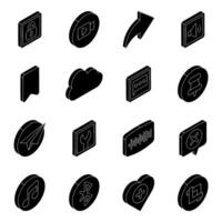 Set of Ui and Ux Flat Icons vector