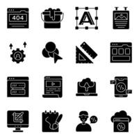 Set of Web Solid Icons vector