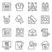 Set of Web Linear Icons vector
