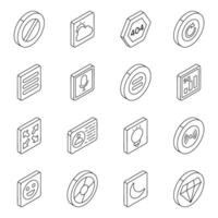 Set of Linear Icons vector