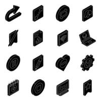 Set of User Experience Solid Icons vector