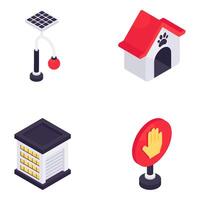 Set of Isometric Icons vector