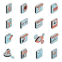 Set of Designing Tools Flat Icons vector