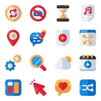 Set of Instruments Flat Icons vector