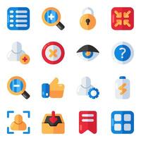 Set of Ui Flat Icons vector